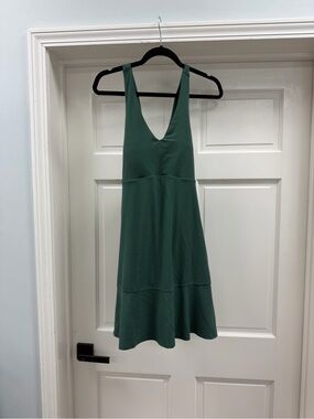 All in Motion Forest Green Sleeveless V-Neck A-Line Dress